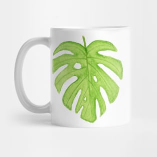 Watercolor Monstera Leaf Mug